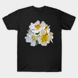 Wild Roses Design Painating T-Shirt